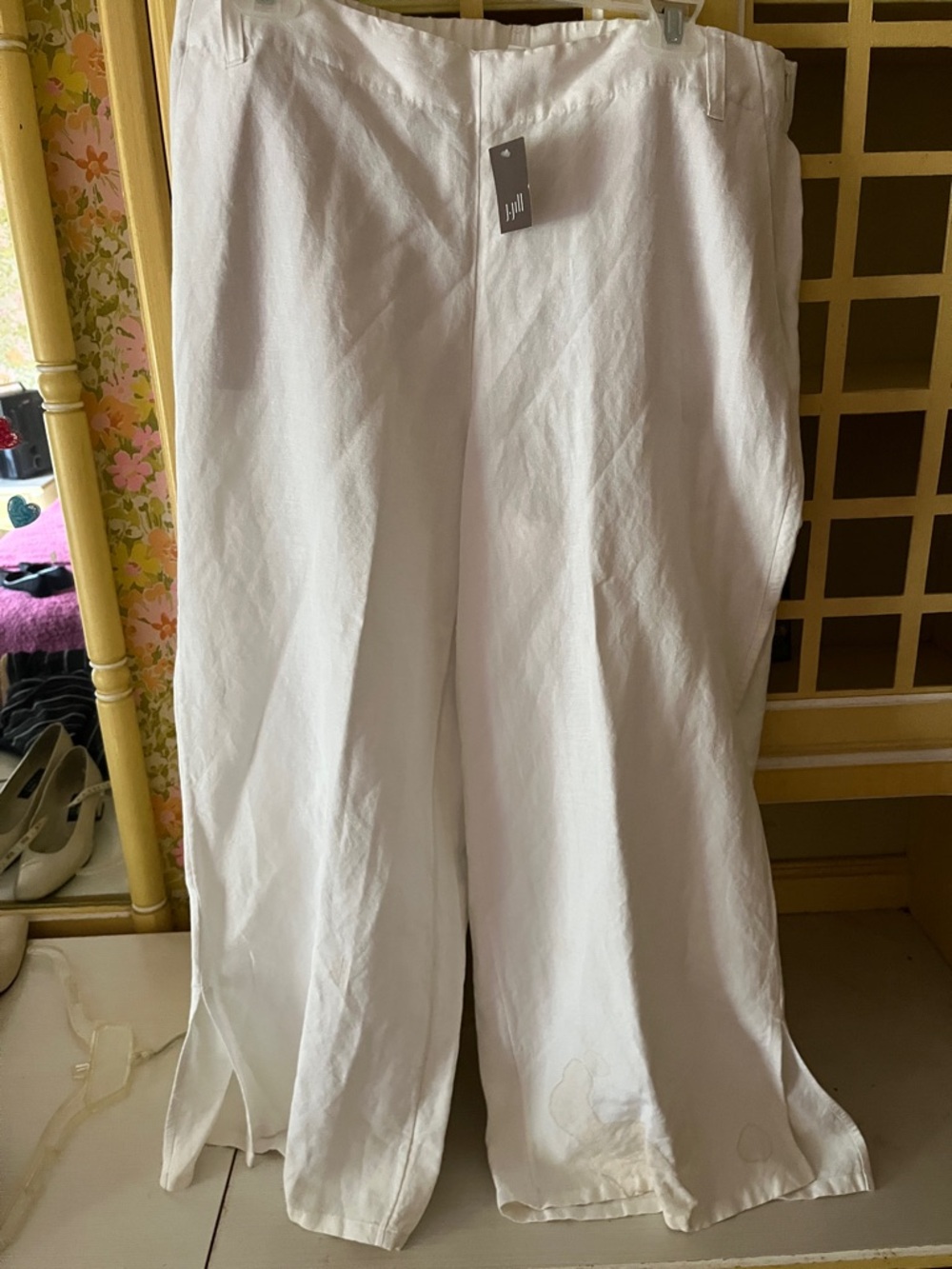 J. Jill White Wide-Leg Chinos